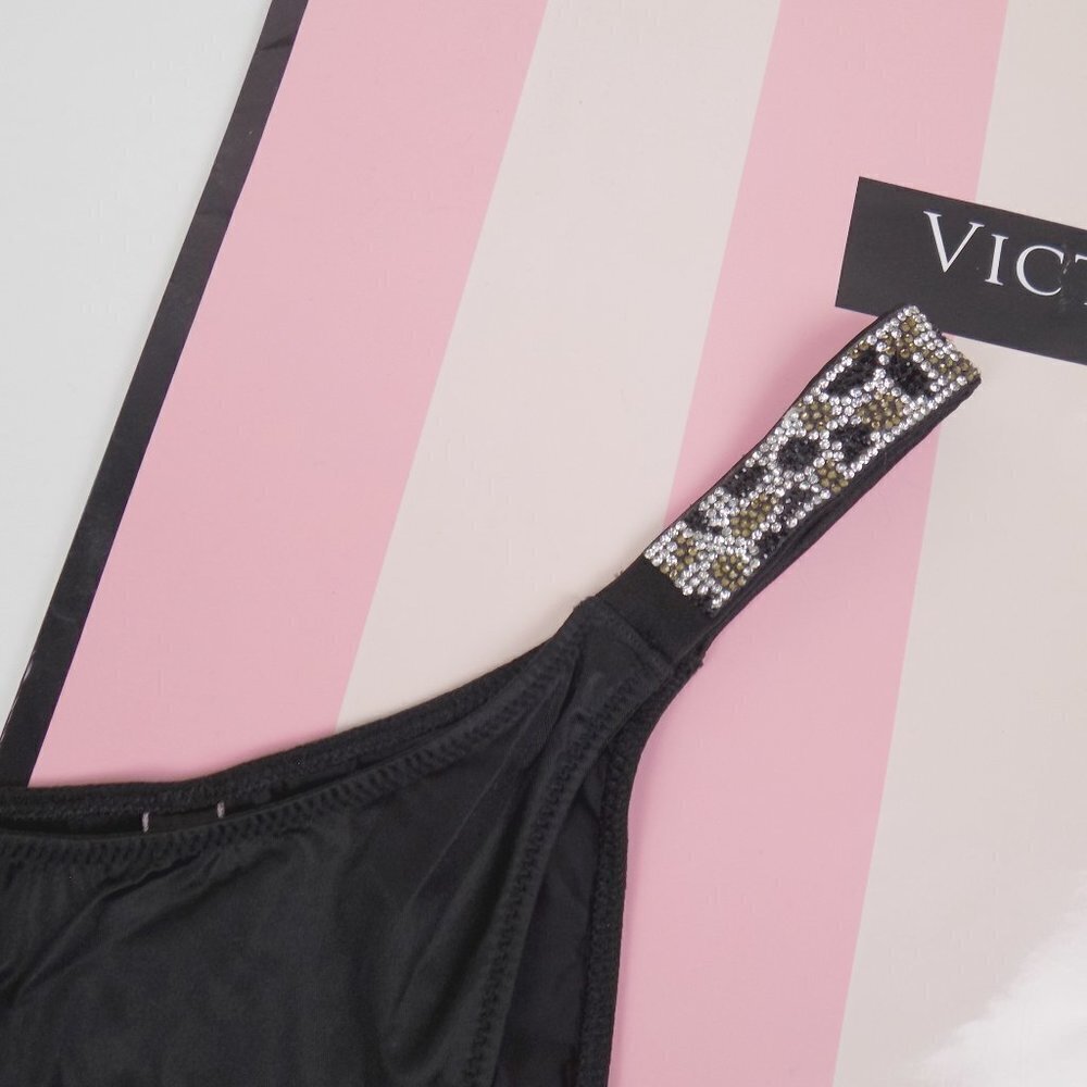 nwt victoria's Secret leopard rhinestones Brazilian bombshell shine bling